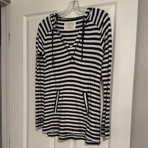 Lilly Pulitzer navy and White Striped Hoodie